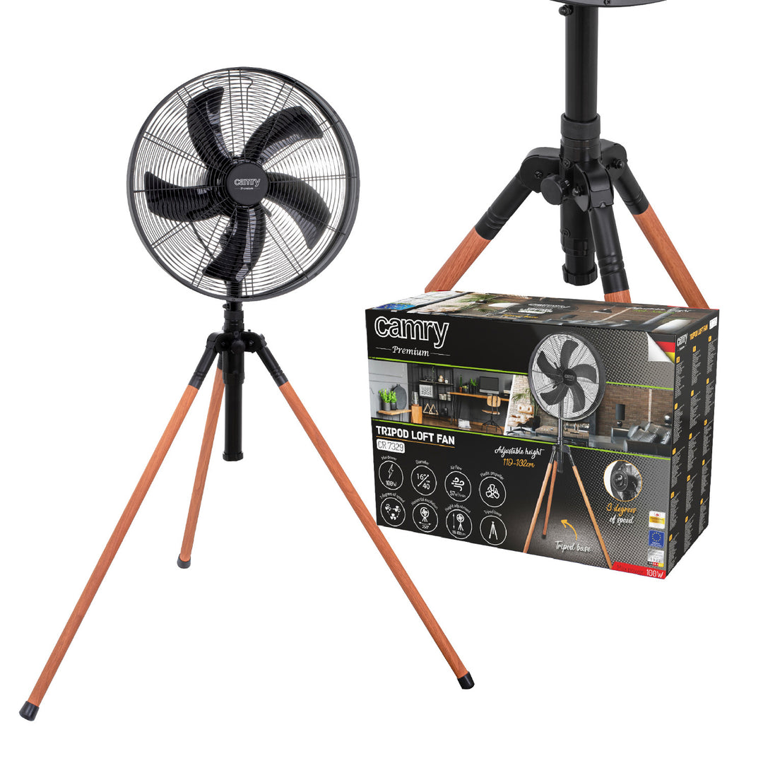 Ventilator op statief Loft 40 cm / 16”, hoogte 119-132 cm, CR 7329, Camry