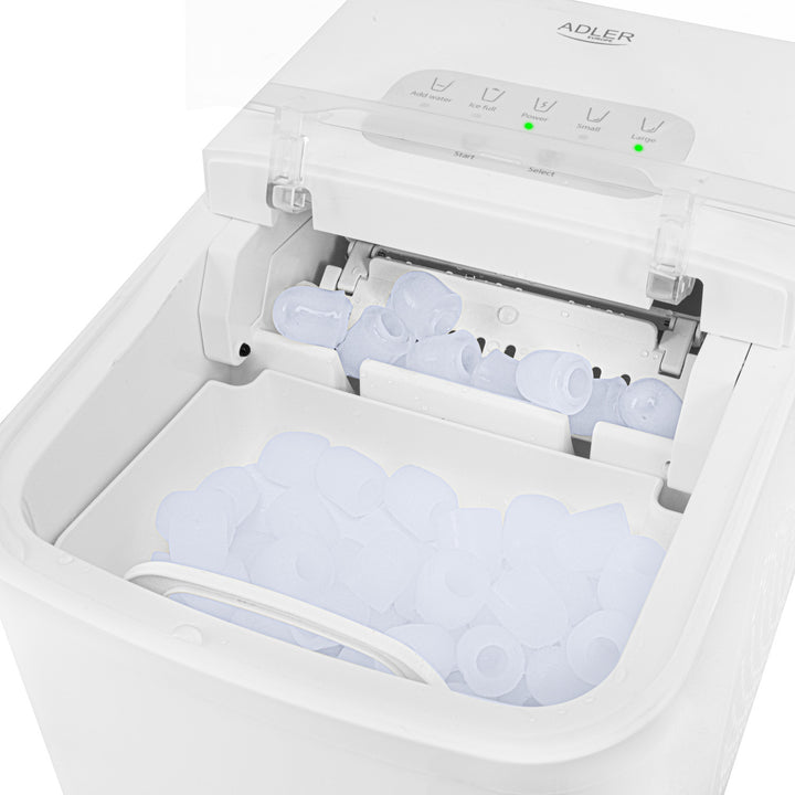 IJsblokjesmachine, 12 kg/24 uur, 2 maten ijsblokjes, reinigingsstand, stille werking, touchscreen, AD 8800, Adler