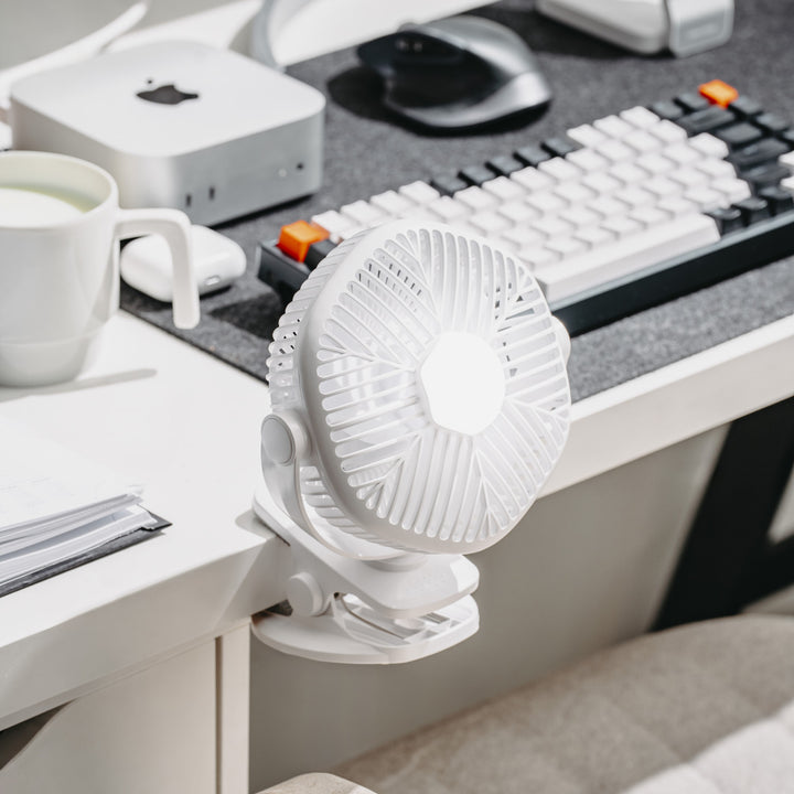 5"/12,7 cm accuventilator met clip - USB / LED, AD 7335, Adler