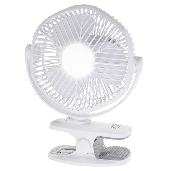 5"/12,7 cm accuventilator met clip - USB / LED, AD 7335, Adler