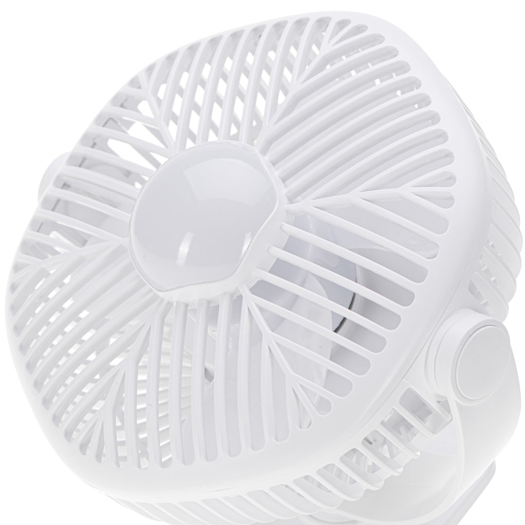 5"/12,7 cm accuventilator met clip - USB / LED, AD 7335, Adler
