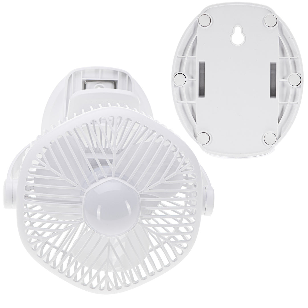 5"/12,7 cm accuventilator met clip - USB / LED, AD 7335, Adler