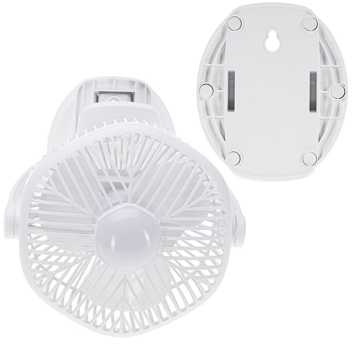 5"/12,7 cm accuventilator met clip - USB / LED, AD 7335, Adler