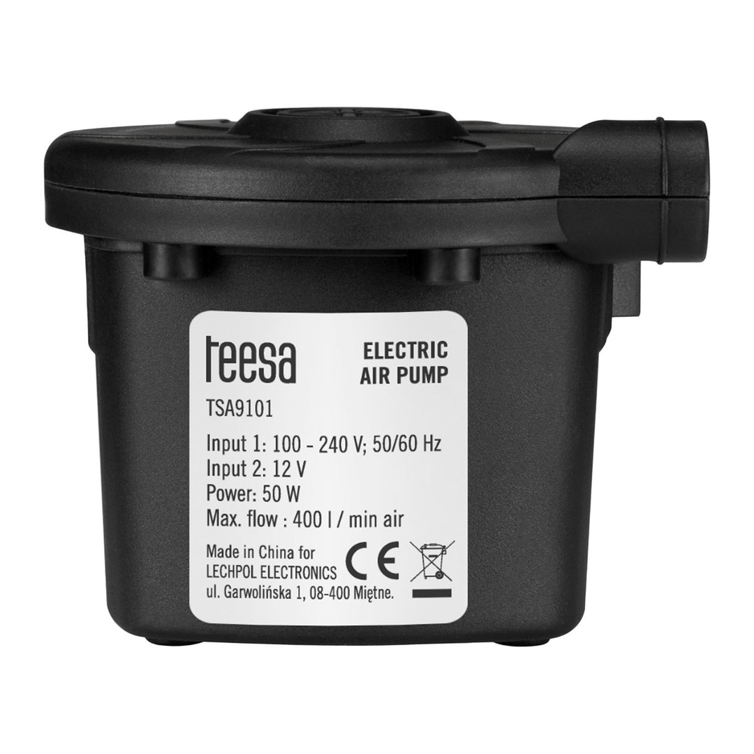 Elektrische pomp voor matrassen en zwembaden, 12 V, 230 V, Teesa