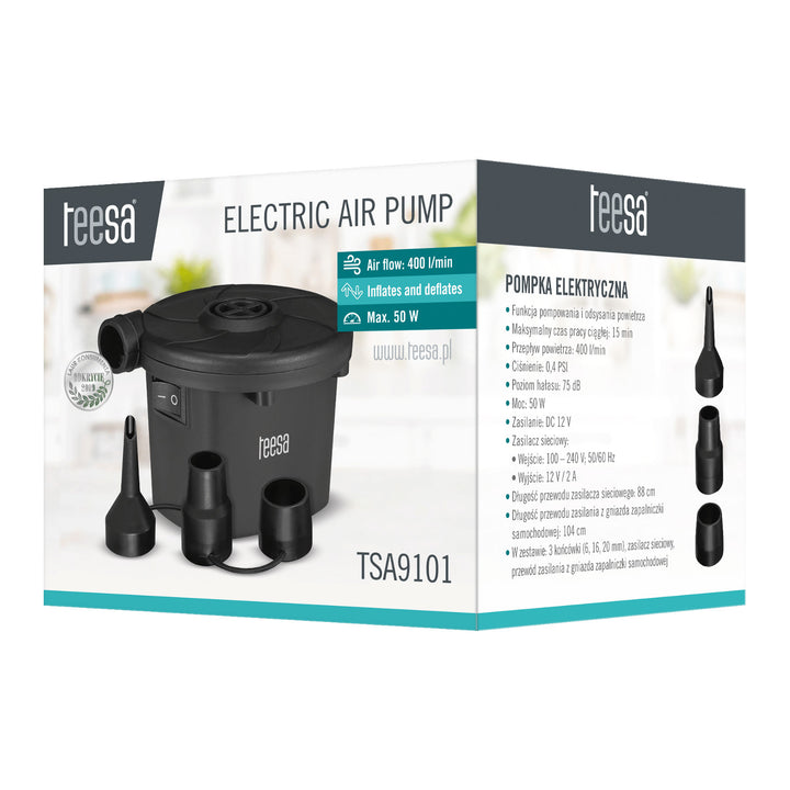 Elektrische pomp voor matrassen en zwembaden, 12 V, 230 V, Teesa