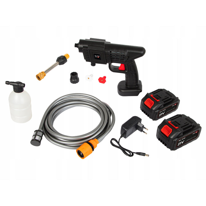 Blow accu-hogedrukreiniger, druk tot 26 bar, vermogen 260 W, slanglengte 5 m, waterfilter, verschillende bedrijfsmodi, 44-352#