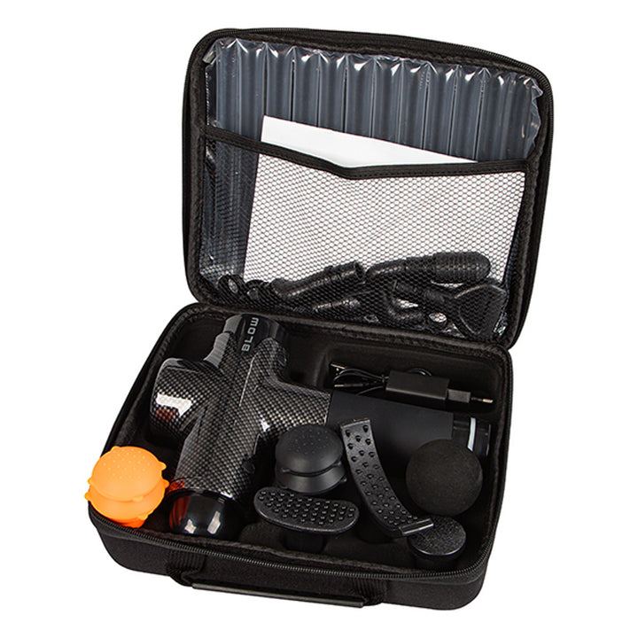 Blow-massageapparaat, 10 opzetstukken, oplader en opbergkoffer, vermogen 200 W, 30 snelheidsstanden, snelladen, 44-341
