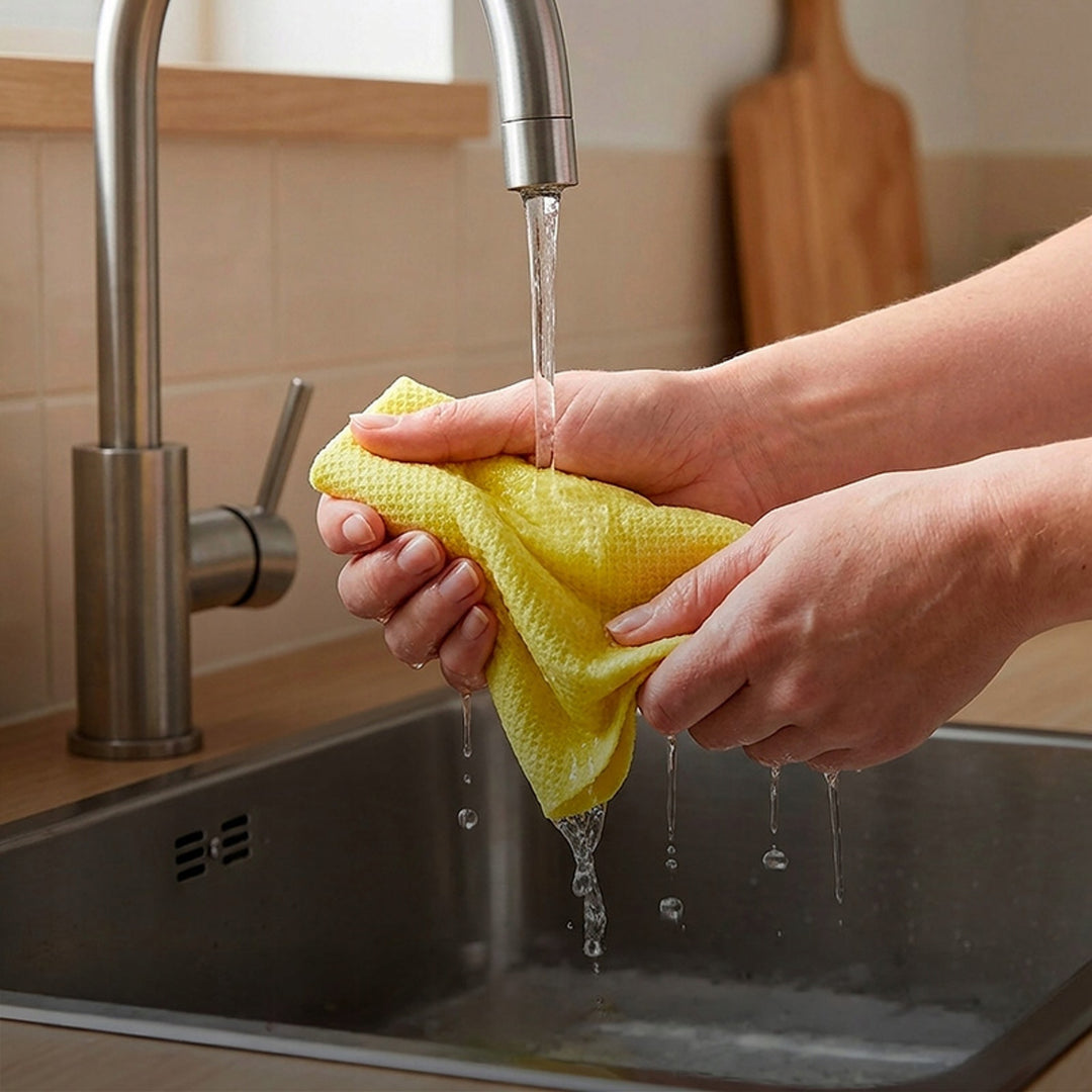 Vileda Actifibre Pro-doekje voor glas en ramen, machinewasbaar, PVA-coating, zonder strepen en druppels, reinigt met alleen water, 183298