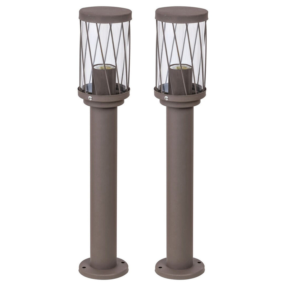 Rabalux Budapest staande tuinlamp, IP44, kleur bruin, E27-fitting, max. 40 W, 8889, 2 stuks