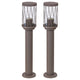 Rabalux Budapest staande tuinlamp, IP44, kleur bruin, E27-fitting, max. 40 W, 8889, 2 stuks