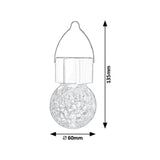 Rabalux Yola-zonnelamp, 1 lm, IP44, kleur satijnchroom, LED 0,06 W, 7850, 2 stuks