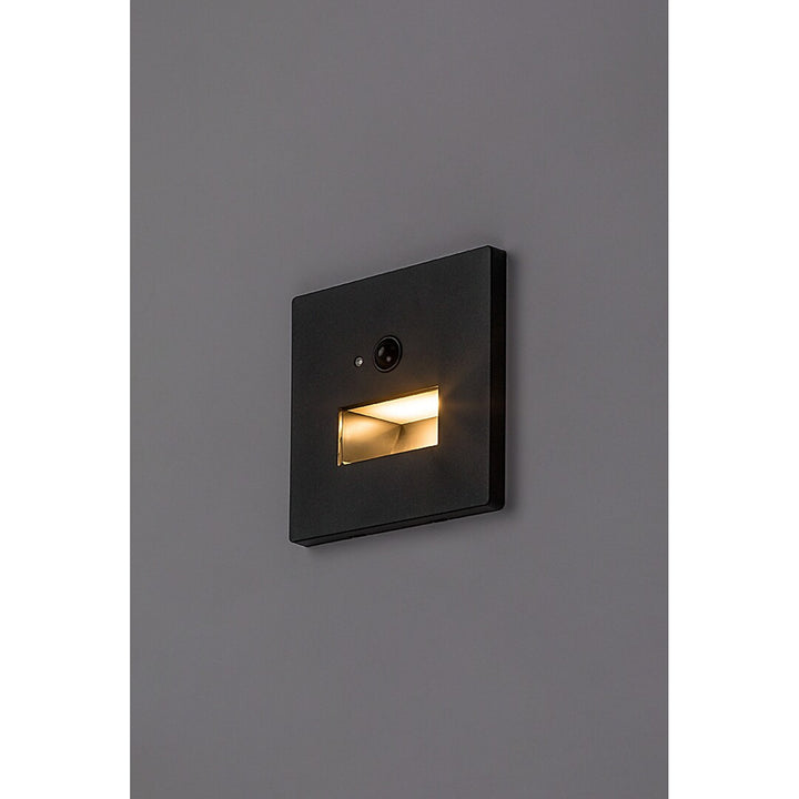 Lunca LED-lamp 1 W IP20 zwart 3000, 4500, 6500 K bewegingssensor, lichtsensor, 77197, 4 stuks