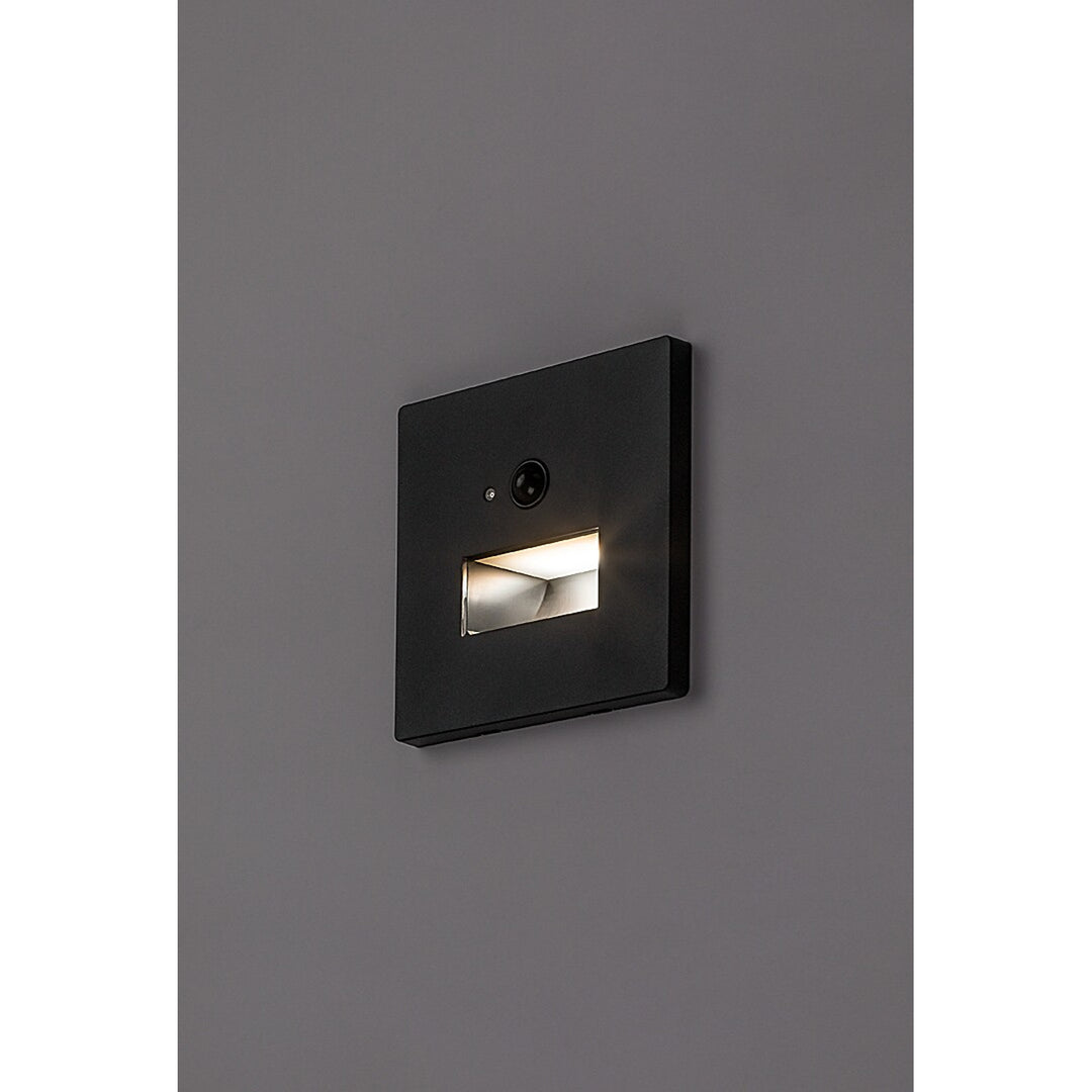 Lunca LED-lamp 1 W IP20 zwart 3000, 4500, 6500 K bewegingssensor, lichtsensor, 77197, 4 stuks