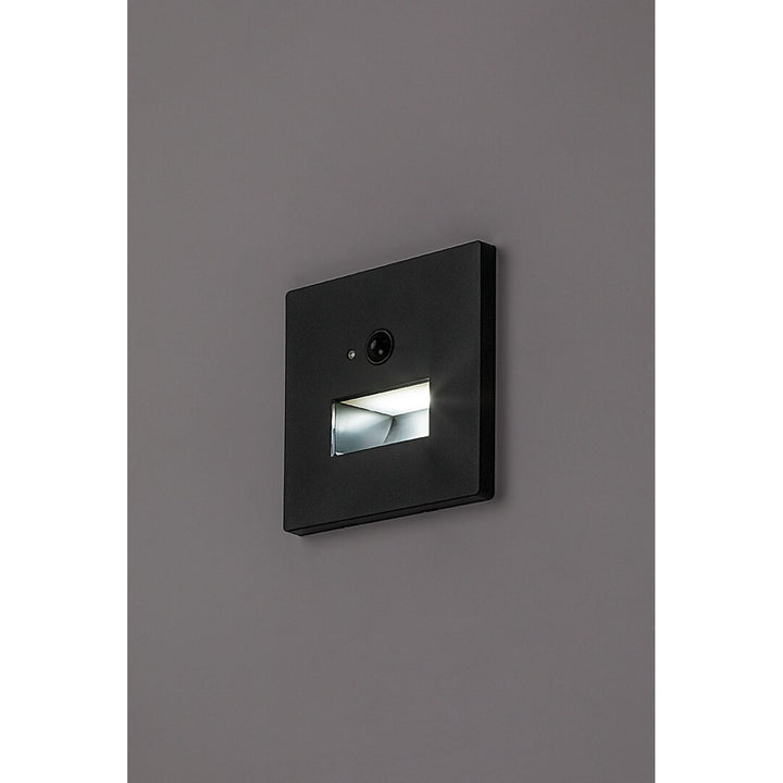 Lunca LED-lamp 1 W IP20 zwart 3000, 4500, 6500 K bewegingssensor, lichtsensor, 77197, 4 stuks