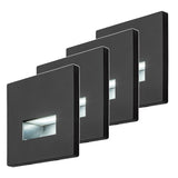 Lunca LED-lamp 1 W, IP20, zwart, instelbare lichtkleur 3000, 4500, 6500 K, 77195, 4 stuks