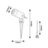 Rabalux Krobia grondlamp, IP65, kleur: zwart, GU10-fitting, max. 4 W, 7814, 2 stuks
