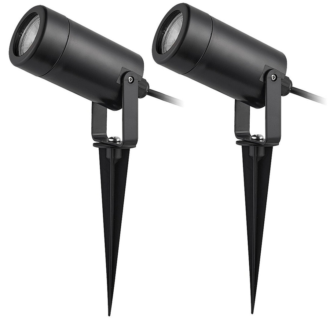 Rabalux Krobia grondlamp, IP65, kleur: zwart, GU10-fitting, max. 4 W, 7814, 2 stuks