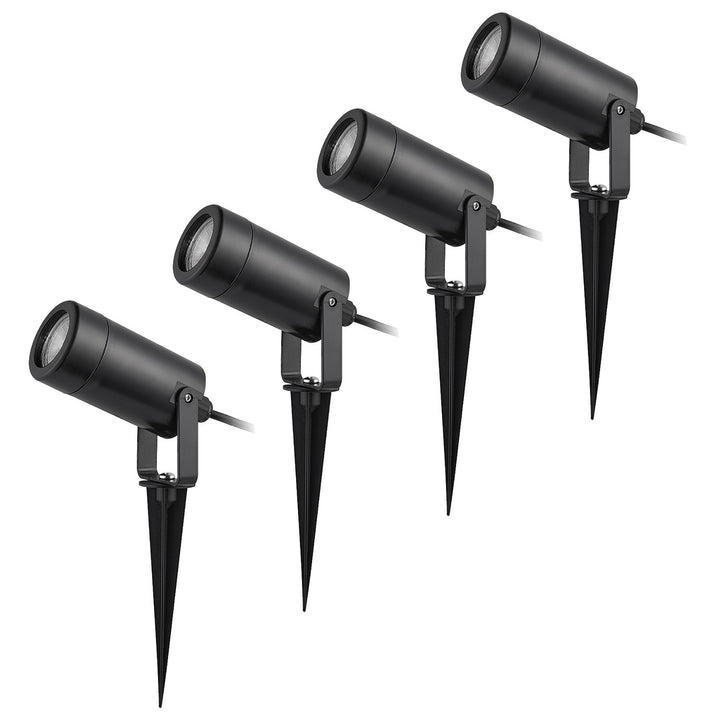 Rabalux Krobia grondlamp, IP65, kleur: zwart, GU10-fitting, max. 4 W, 7814, 4 stuks
