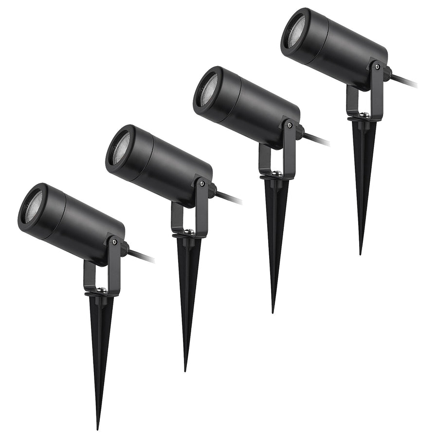 Rabalux Krobia grondlamp, IP65, kleur: zwart, GU10-fitting, max. 4 W, 7814, 4 stuks
