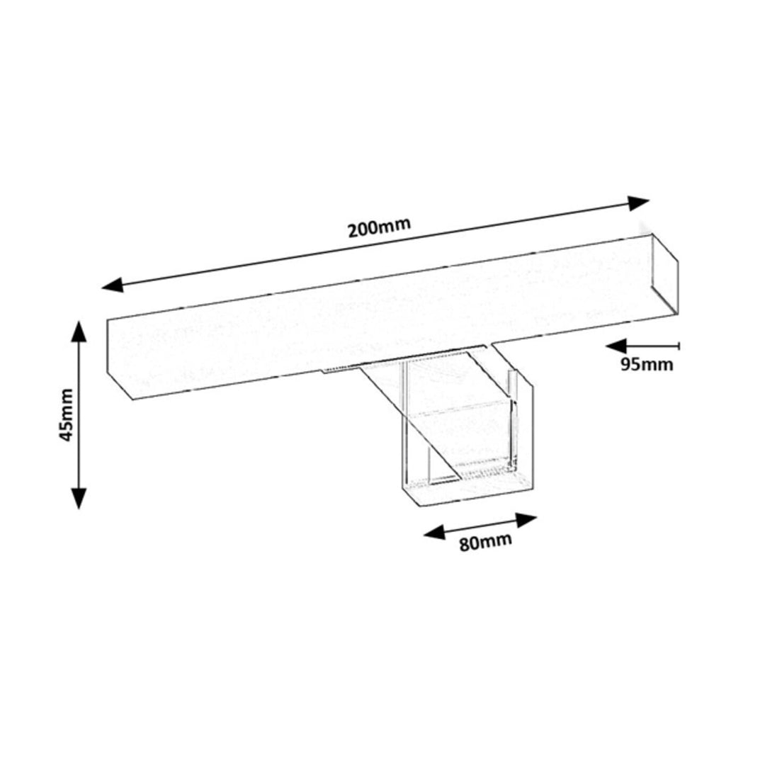 Rabalux Oliro LED-badkamerlamp 4 W, zwart, IP44, 4000 K, 75050