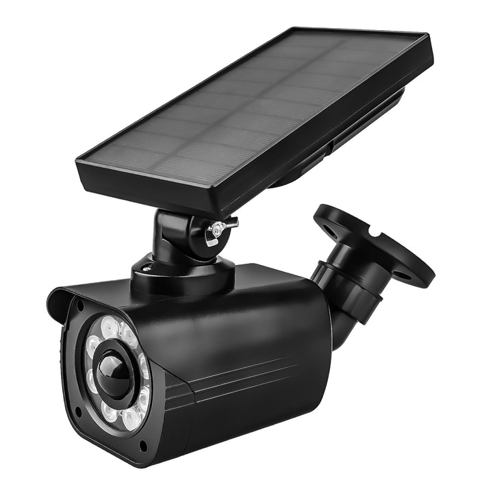 Zonne-energie-imitatiecamera, knipperende LED, bewegingssensor, LED-verlichting, stickers inbegrepen, SOL1800S/B, 4 stuks