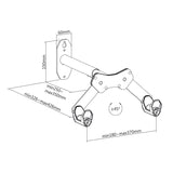 Maclean wandfietsstandaard, max. 25 kg, MC-457, 3 stuks