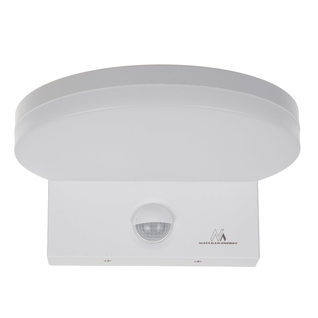 Maclean LED-lamp met bewegingssensor, PIR-bewegingssensor, kleur: wit, 15 W, IP65, 1560 lm, neutraal wit (4000 K) MCE344 W, 2 stuks