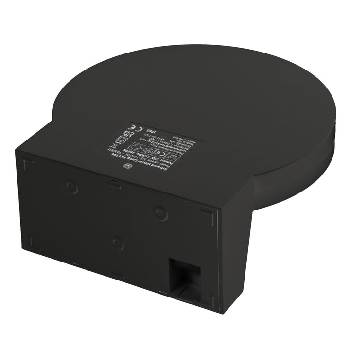 Maclean LED-lamp met bewegingssensor, PIR-bewegingssensor, kleur: zwart, 15 W, IP65, 1560 lm, neutraal wit (4000 K) MCE344 B, 2 stuks