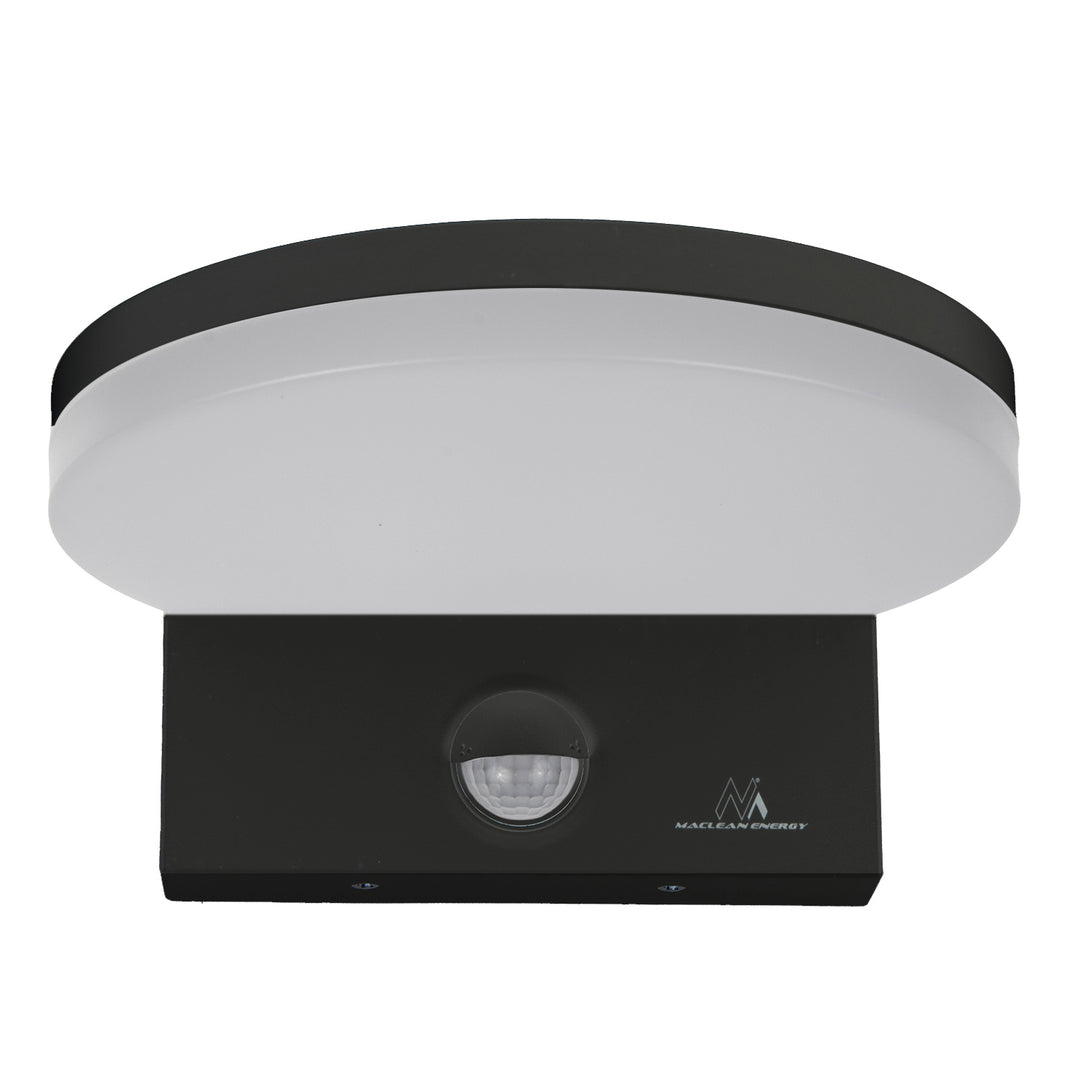 Maclean LED-lamp met bewegingssensor, PIR-bewegingssensor, kleur: zwart, 15 W, IP65, 1560 lm, neutraal wit (4000 K) MCE344 B, 2 stuks