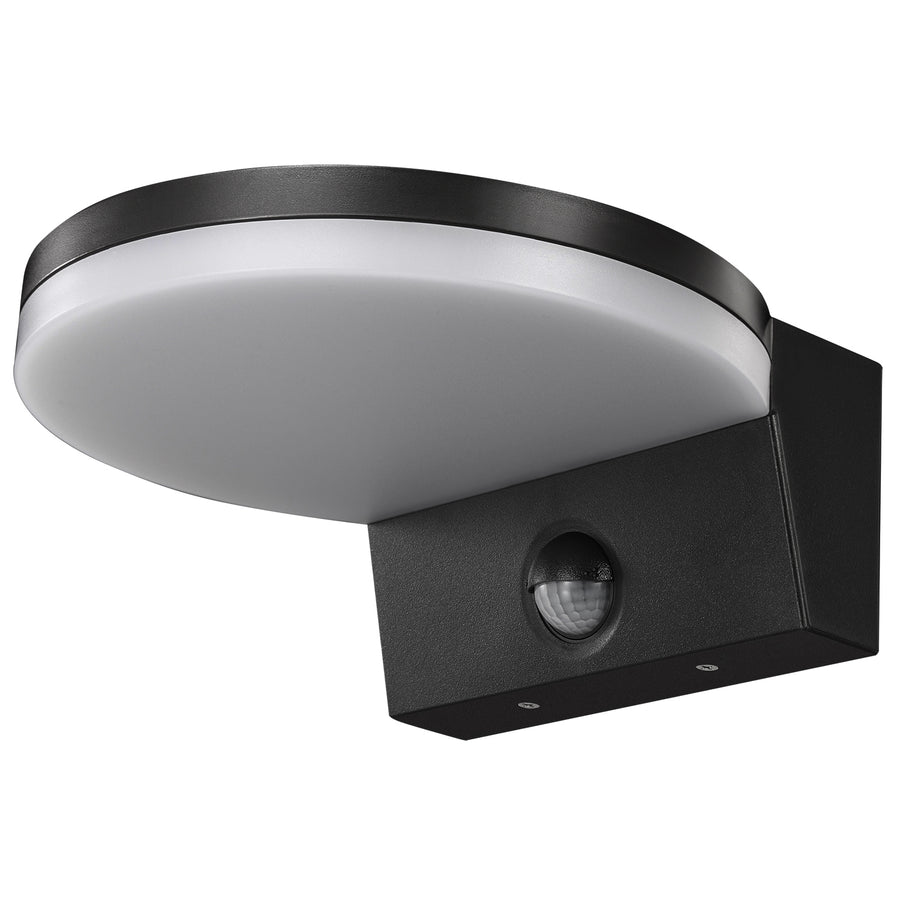 Maclean LED-lamp met bewegingssensor, PIR-bewegingssensor, kleur: zwart, 15 W, IP65, 1560 lm, neutraal wit (4000 K) MCE344 B, 2 stuks