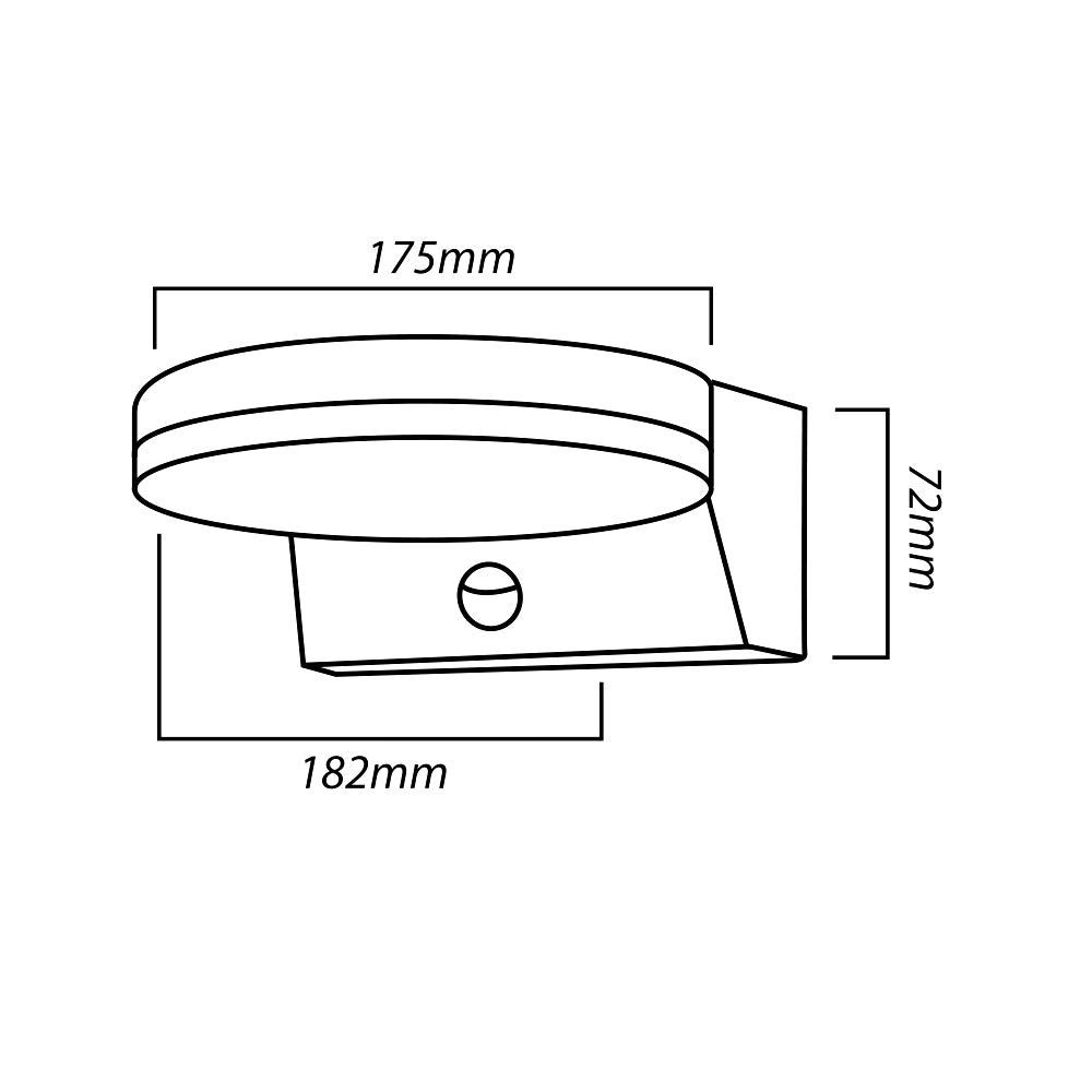 Maclean LED-lamp met bewegingssensor, PIR-bewegingssensor, kleur grijs, 15 W, IP65, 1560 lm, neutraal wit (4000 K) MCE344 GR, 2 stuks
