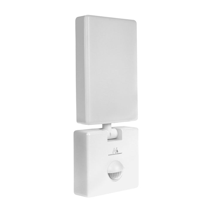 Maclean LED-lamp met bewegingssensor, PIR-bewegingssensor, kleur: wit, 10 W, IP65, 800 lm, neutraal wit (4000 K) MCE516 W, 2 stuks