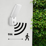 Maclean LED-lamp met bewegingssensor, PIR-bewegingssensor, kleur: wit, 10 W, IP65, 800 lm, neutraal wit (4000 K) MCE516 W, 2 stuks
