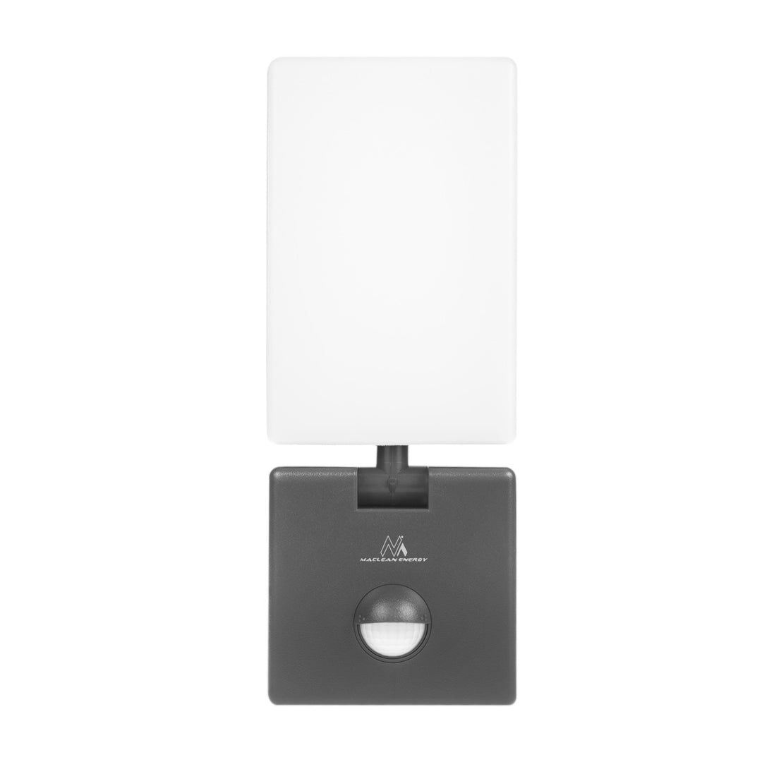 Maclean LED-lamp met bewegingssensor, PIR-bewegingssensor, kleur grijs, 10 W, IP65, 800 lm, neutraal wit (4000 K) MCE516 GR, 2 stuks