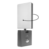 Maclean LED-lamp met bewegingssensor, PIR-bewegingssensor, kleur grijs, 10 W, IP65, 800 lm, neutraal wit (4000 K) MCE516 GR, 2 stuks