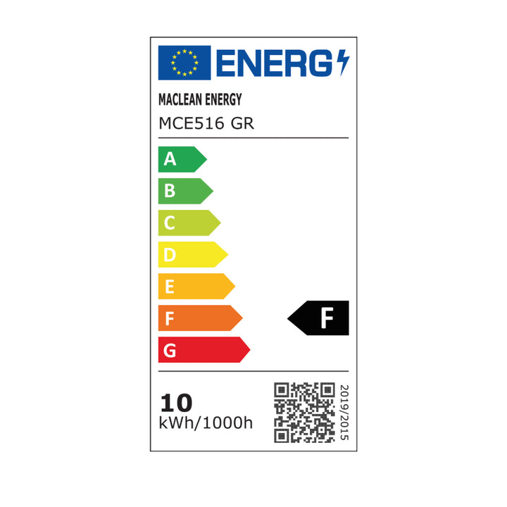 Maclean LED-lamp met bewegingssensor, PIR-bewegingssensor, kleur grijs, 10 W, IP65, 800 lm, neutraal wit (4000 K) MCE516 GR, 2 stuks