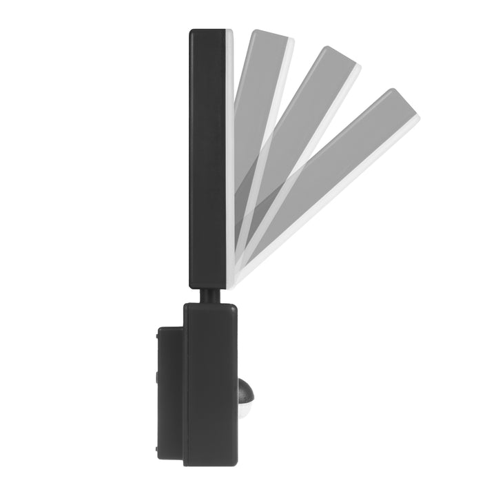 Maclean LED-lamp met bewegingssensor, PIR-bewegingssensor, kleur: zwart, 10 W, IP65, 800 lm, neutraal wit (4000 K) MCE516 B, 2 stuks