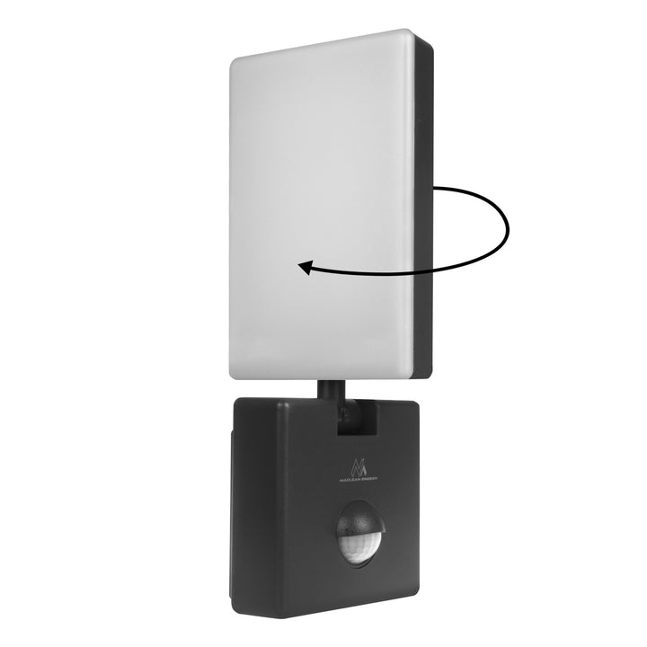 Maclean LED-lamp met bewegingssensor, PIR-bewegingssensor, kleur: zwart, 10 W, IP65, 800 lm, neutraal wit (4000 K) MCE516 B, 2 stuks
