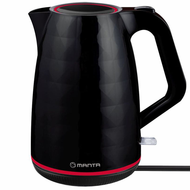 Manta ORISA draadloze waterkoker, 1,7 l, 2200 W, zwart