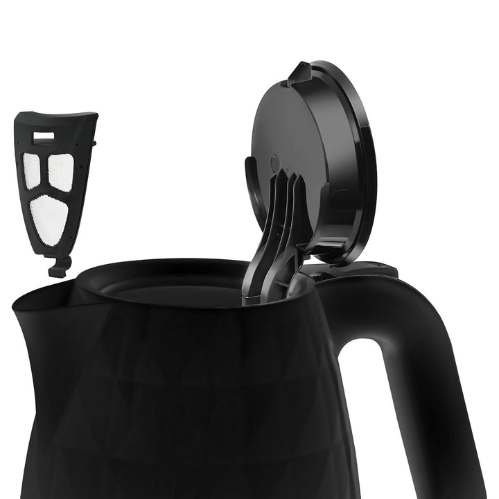 Manta ORISA draadloze waterkoker, 1,7 l, 2200 W, zwart
