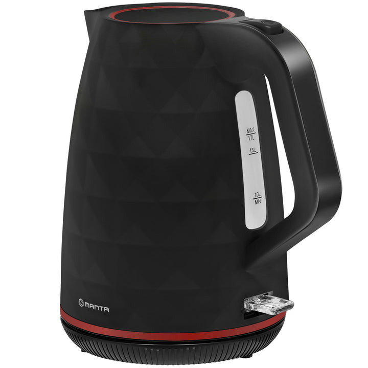 Manta ORISA draadloze waterkoker, 1,7 l, 2200 W, zwart