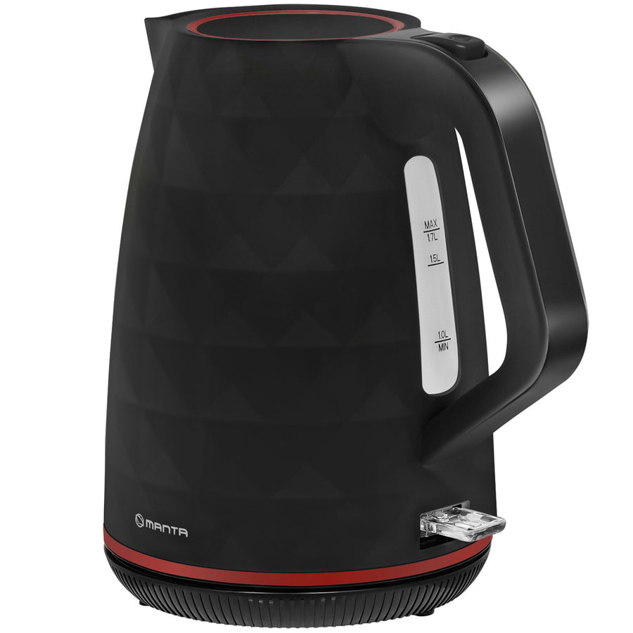 Manta ORISA draadloze waterkoker, 1,7 l, 2200 W, zwart