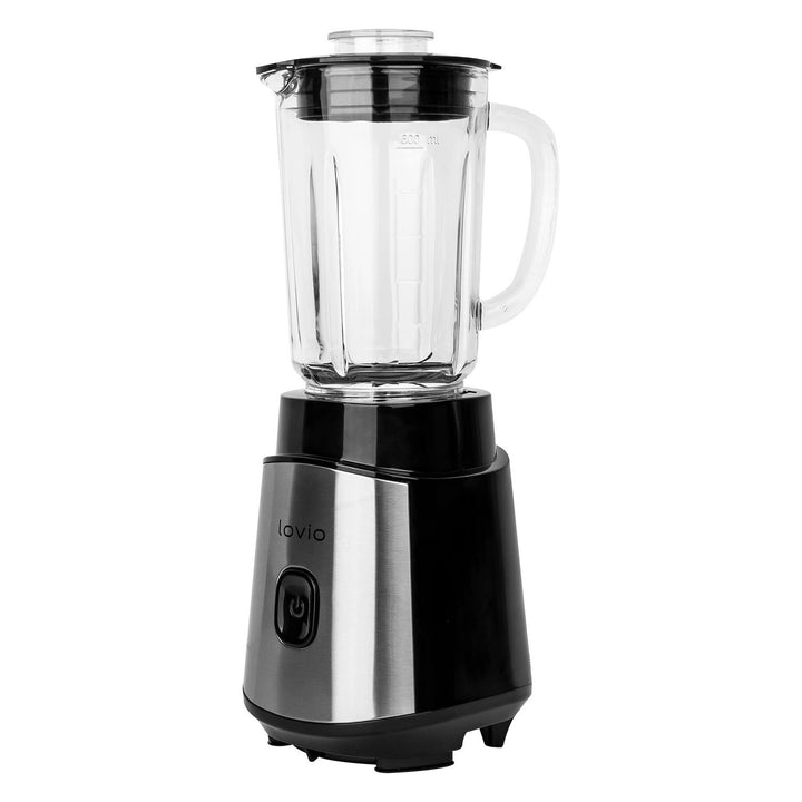 LOVIO LVJBL001 staafmixer, vermogen 500 W, glazen beker van 600 ml, 3 flessen