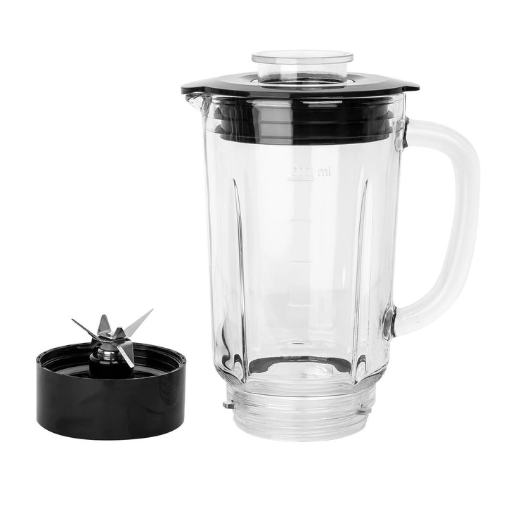 LOVIO LVJBL001 staafmixer, vermogen 500 W, glazen beker van 600 ml, 3 flessen