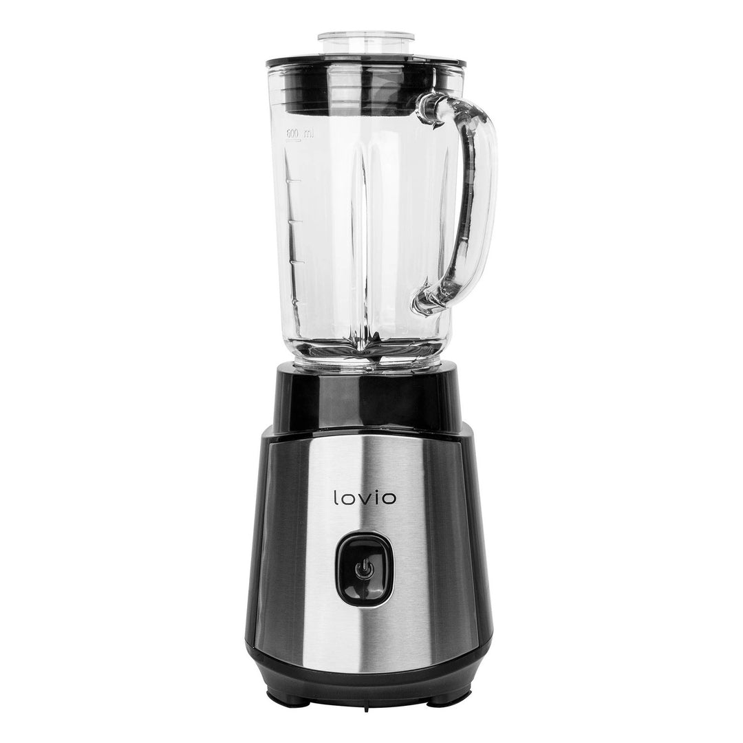 LOVIO LVJBL001 staafmixer, vermogen 500 W, glazen beker van 600 ml, 3 flessen