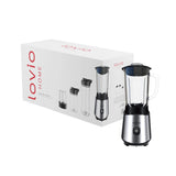 LOVIO LVJBL001 staafmixer, vermogen 500 W, glazen beker van 600 ml, 3 flessen