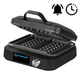 LOVIO PerfectCrisp-wafelijzer, 2 grote wafels, 1500 W, 6 bakstanden, LVWF002BK
