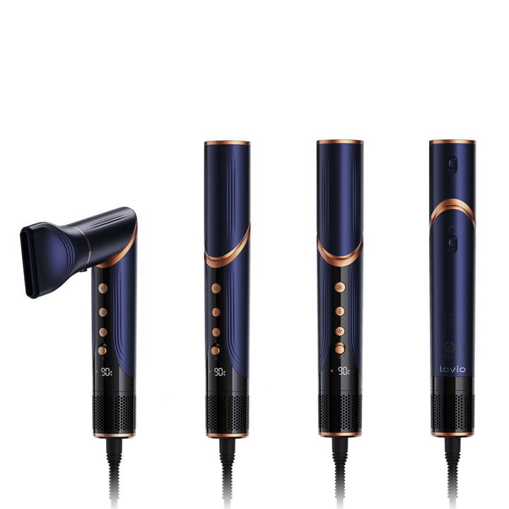 8-in-1 föhn met krultang en ionisatie LOVIO AirStyle LVHS001BL