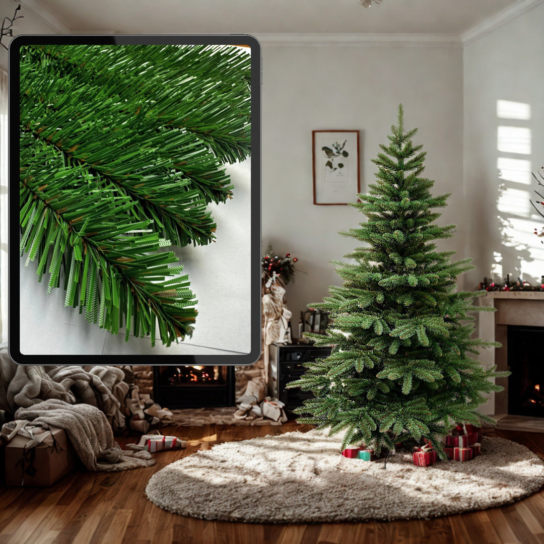 Kunstkerstboom, Spaanse spar, PVC, hoogte 250 cm, metalen standaard