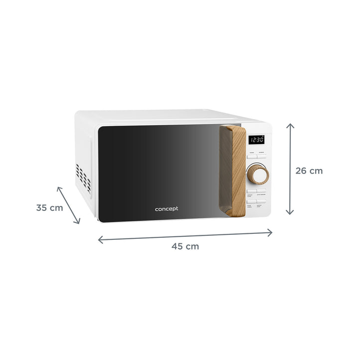 Concept-magnetron, 5 vermogensstanden, ontdooifunctie, inhoud 20 l, vermogen 800 W, kleur wit, MT4420wh
